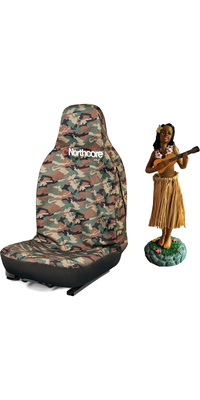 2026 Northcore vandtæt bilsædebetræk og Hawaiian Hula Dashboard Doll Bundle NCHW - Camo