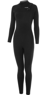 2025 Nyord Kvinder Furno Ultra Plus 5/4mm Chest Zip Våddragt FUPW54001 - Black