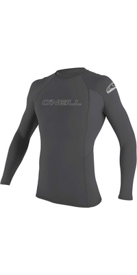 2025 ONeill Basic Skins Langærmet Rash Guard 3342 til mænd - Graphite