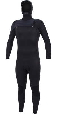 2025 ONeill Herre HyperFreak + 4/3mm Chest Zip Hooded Våddragt 5346 - Black
