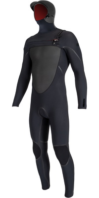 2025 ONeill Mens Psycho Tech 6/ 4mm Chest Zip Hættevåddragt 5545 - Black
