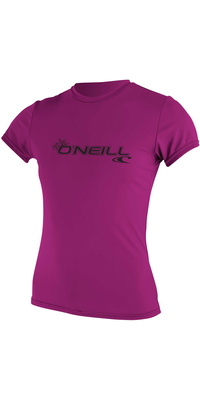 2026 Oneill Kvinders Grundlæggende Skins Kortærmet Rash Tee 3547 - Ræv Pink