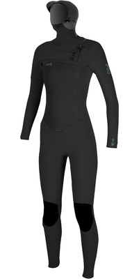 2025 ONeill Kvinder Epic 6/5/4mm Chest Zip Hættevåddragt 5378 - Black