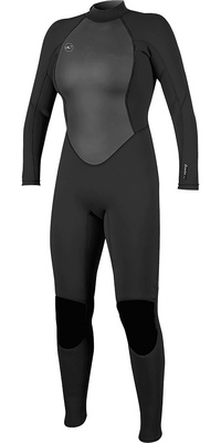 2025 ONeill Womens Reactor II 5/3mm Back Zip Wetsuit 5068 - Sort