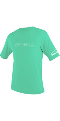 2026 Oneill Ungdom Grundlæggende Skins Kortærmet Solbeskyttelses T-shirt 3422 - Light Aqua
