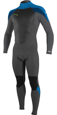 2026 ONeill Ungdom Epic 4/3mm Back Zip Våddragt 4216B - Black / Bali Blue