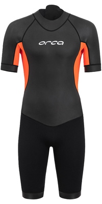 2026 Orca Mens Vitalis Back Zip Open Water Swim Shorty Våddragt NN2Y0 - Black