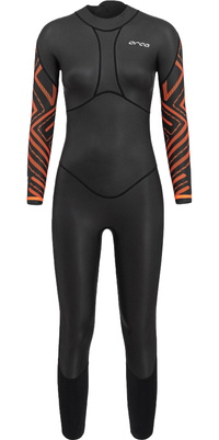 2026 Orca Womens Vitalis Brystslag Back Zip Open Water Svømmevåddragt NN6B4801 - Black