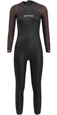 2026 Orca Womens Vitalis TRN Back Zip Open Water Svømmevåddragt NN684601 - Black