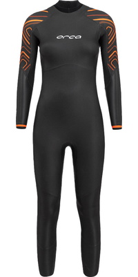 2026 Orca Womens Vitalis Thermal Back Zip Open Water Svømmevåddragt NN6U4801 - Black