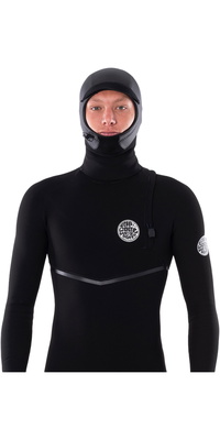 2026 Rip Curl Flashbomb 3mm Neopren Hætte Whoygm - Sort