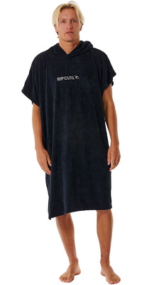 2026 Rip Curl Brand Håndklæde Med Hætte Robe / Poncho 00ZMTO - Black / Grå