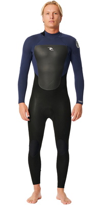 2025 Rip Curl Mens Omega 4/3mm Back Zip VÃ¥ddragt 15HMFS - Slate