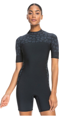 2026 Roxy Kvinders Dønning Series 2mm Back Zip Shorty Våddragt Erjw503027 - Sort
