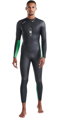 2026 2XU Herre Propel Open Water Svømmevåddragt MW7144c - Black /lysegrøn