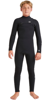 2024 Billabong Junior Foil 5/4mm Chest Zip Våddragt ABBW100156 - Black