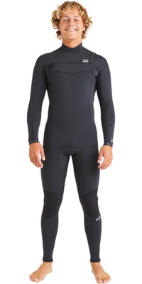 Billabong Absolute 4/3mm Chest Zip 2026 Natural Våddragt Til Herrer ABYW100258 - Black
