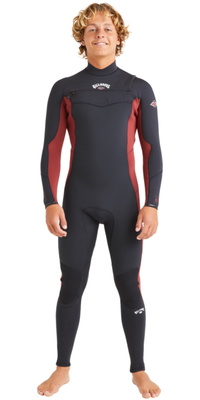 2025 Billabong Herre Absolute Naturlig 4/3mm Våddragt Chest Zip ABYW100258 - Burnt Henna