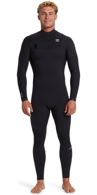 2026 Billabong Mens Revolution Naturlig 3/2mm Våddragt Chest Zip ABYW100266 - Black