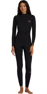 2025 Billabong Kvinder Foil 5/4mm Back Zip Våddragt ABJW100186 - Black