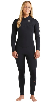 2025 Billabong Dame Synergy Natural 4/3mm Våddragt Chest Zip ABJW100209 - Night Fall