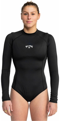 2026 Billabong Dame Tropic Bodysuit Langærmet Surfdragt EBJX100102 - Black Pebble