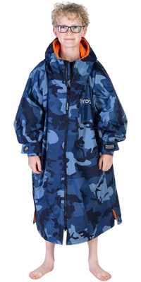 2025 Dryrobe Advance Junior-omklædningskåbe Med Lange ærmer V3 V3KSLSDA  Blå Camouflage / Orange