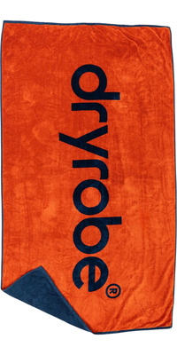 2026 Dryrobe Økologisk Strandhåndklæde BEACH TOWEL ODSB - Orange / Deep Sea Blue