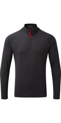 2026 Gill UV Tec Zip Neck Top Til Herrer UV009 - Black