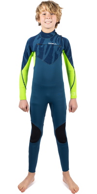 2025 Gul Junior Response Ekko 3/2mm Chest Zip Våddragt Re1329/c2 - Navy / Sulphur