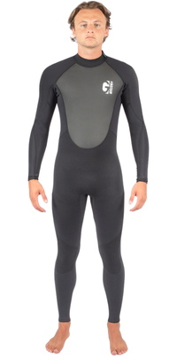 2026 Gul Herre G-Force 3mm Back Zip Flatlock Våddragt GF1305-B7 - Black