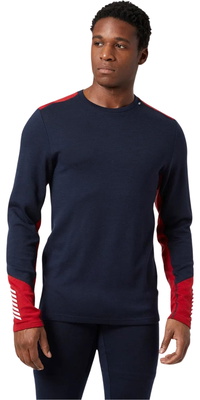 Helly Hansen Herre Lifa Merino Midweight Crew Base Layer 49364 - Navy