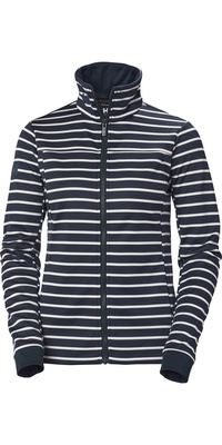 2025 Helly Hansen Dame Crew Fleece Jakke 30357 - Navy Stripe