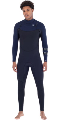 Hurley 4/3mm Chest Zip 2025 Mens Plus Sleeve Texture Våddragt MFS0014403 - Total Eclipse