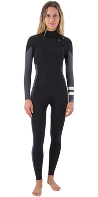 2026 Hurley Advant 4/3mm Chest Zip Våddragt Til Kvinder WFS0013403 -.. Black