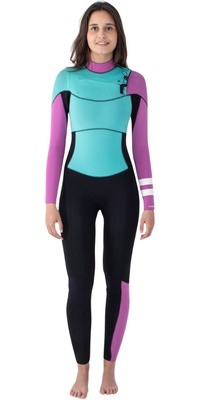 Hurley Advant 4/3mm Chest Zip Wetsuit WFS0013403 - Til Kvinder. Pistachio