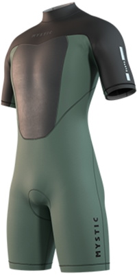 Mystic Brand 3/2mm Back Zip Shorty 2026 Våddragt Til Mænd 35000.250035 - Dark Olive