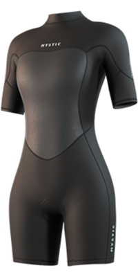 Mystic Brand 3/2mm Back Zip Flatlock Shorty 2026 Våddragt Til Kvinder 35000.250064 - Black