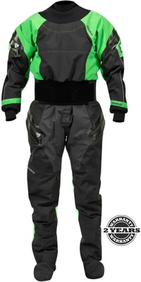 2026 Nookie Womens Fusion Latex Drysuit DR60 - Black / Grøn