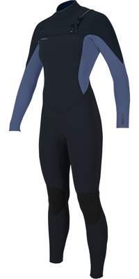 2025 ONeill Womens Hyperfreak + 4/3mm Chest Zip Wetsuit 5349 - Carbon / Lilly