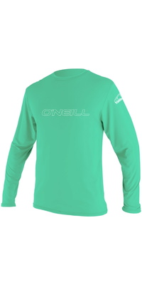2026 ONeill Ungdom Basic Skins Langærmet Rash Tee 4341 - Light Aqua