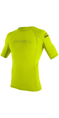 2026 ONeill Youth Basic Skins Kortærmet Lycravest 3345 - Lime