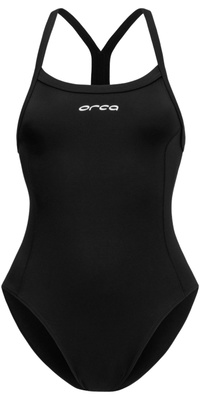 2026 Orca Womens Core One-Piece Badedragt Med Tynde Stropper MS51TT35 - Black