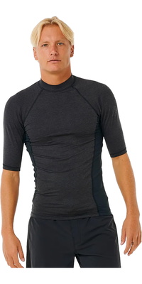 2025 Rip Curl Mens Dawn Patrol Performance UPF Kortærmet Lycravest 14BMRV - Black Marled