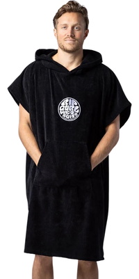 2026 Rip Curl Håndklæde Med Hætte Med Logo / Poncho 00GMTO - Black