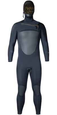 2025 Xcel Drylock 6/5mm Hooded Chest Zip Våddragt Til Mænd MC65DHN4 - Black