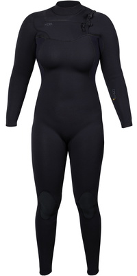 2025 Xcel Kvinder Comp + 5/4mm Chest Zip Våddragt WN54CPC4BK - Black
