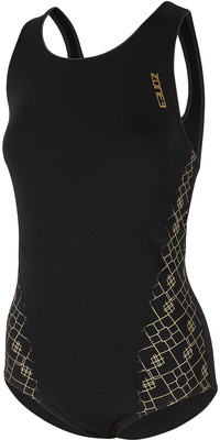Zone3 Iconic Classic Badedragt Til Kvinder SW20WIC101 - Black / Grå / Gold