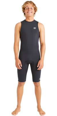 2026 Billabong Mens Absolute Natural 2/ 2mm Back Zip Short John Wetsuit ABYW600110 -.. Black