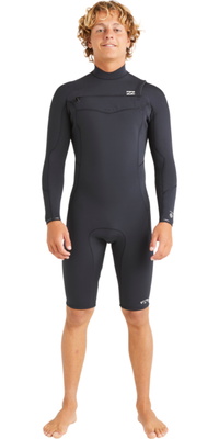 2026 Billabong Mens Absolute Natural 2mm Chest Zip Langærmet Flyverdragt ABYW400125 -.. Black